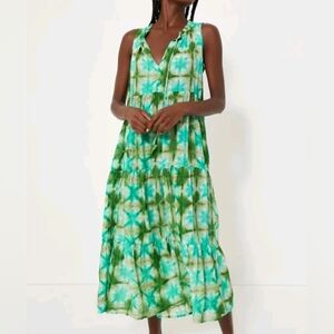 TUCKERNUCK BEACH Dress S Seafoam Medallion Salty Paloma Caftan Green